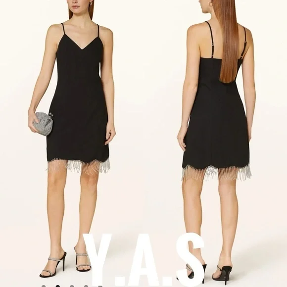 BNWT Y.A.S Women’s Yasrinna Sl Dress Show size M in Black - Picture 1 of 5